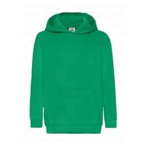 Fruit of the Loom Kids' Classic Hooded Sweat - Kelly Green - 164(14-15)