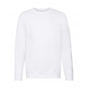 Fruit of the Loom Kids' Premium Set-In Sweat - White - 128(7-8)