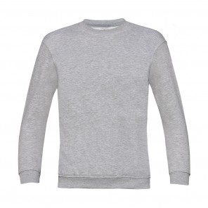 B&C Set In/kids Sweat - Heather Grey - 7/8(122/128)