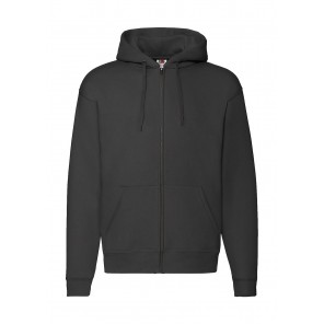 Fruit of the Loom Premium Hooded Zip Sweat - Black - M