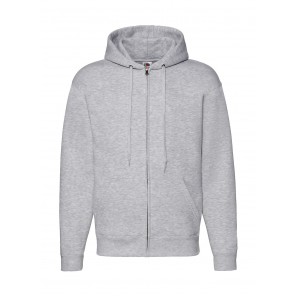 Fruit of the Loom Premium Hooded Zip Sweat - Heather Grey - XL