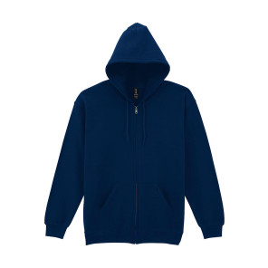 Gildan Heavy Blend Adult Full Zip Hooded Sweat - Navy Blue - XL