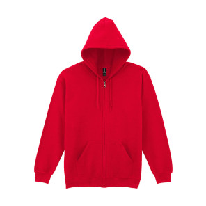 Gildan Heavy Blend Adult Full Zip Hooded Sweat - Red - 2XL