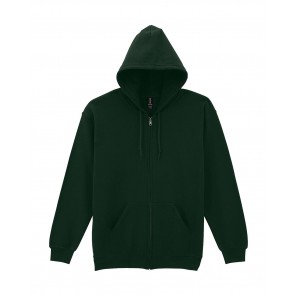 Gildan Heavy Blend Adult Full Zip Hooded Sweat - Forest Green - L
