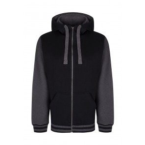 FDM Active Zip Hoodie - Black/Charcoal - XL