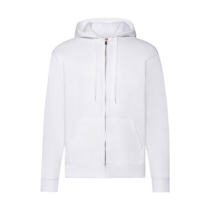 Fruit of the Loom Classic Hooded Sweat Jacket - White - XL