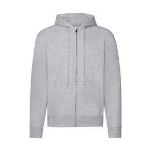 Fruit of the Loom Classic Hooded Sweat Jacket - Heather Grey - 3XL