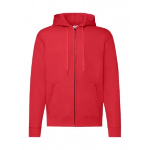Fruit of the Loom Classic Hooded Sweat Jacket - Red - L