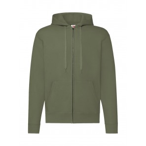 Fruit of the Loom Classic Hooded Sweat Jacket - Classic Olive - M