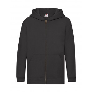 Fruit of the Loom Kids' Premium Hooded Sweat Jacket - Black - 152(12-13)