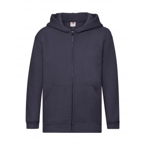 Fruit of the Loom Kids' Premium Hooded Sweat Jacket - Deep Navy - 116(5-6)