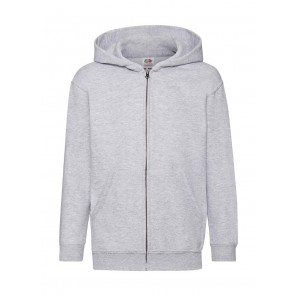 Fruit of the Loom Kids' Classic Hooded Sweat Jacket - Heather Grey - 116(5-6)