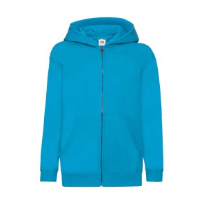 Fruit of the Loom Kids' Classic Hooded Sweat Jacket - Azure Blue - 140(9-11)