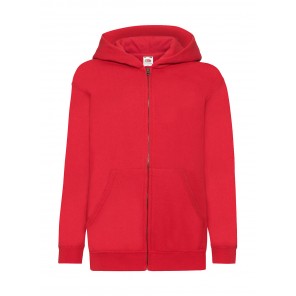 Fruit of the Loom Kids' Classic Hooded Sweat Jacket - Red - 116(5-6)