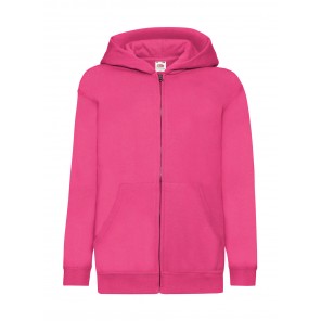 Fruit of the Loom Kids' Classic Hooded Sweat Jacket - Fuchsia - 152(12-13)