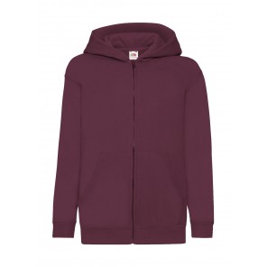 Fruit of the Loom Kids' Classic Hooded Sweat Jacket - Burgundy - 116(5-6)
