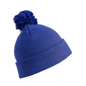 Result Winter Essentials Junior Pom Pom Beanie - Royal - OneSize