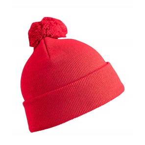 Result Winter Essentials Junior Pom Pom Beanie - Red - OneSize