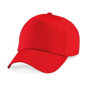 Beechfield Junior Original 5 Panel Cap - Bright Red - OneSize