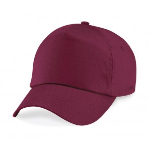 Beechfield Junior Original 5 Panel Cap - Burgundy - OneSize