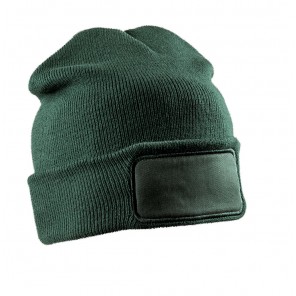 Result Winter Essentials Double Knit Printers Beanie - Bottle Green - OneSize