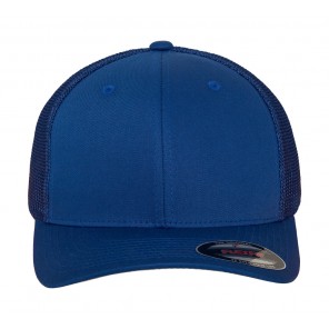 Flexfit Mesh Cotton Twill Trucker Cap - Royal - S/M