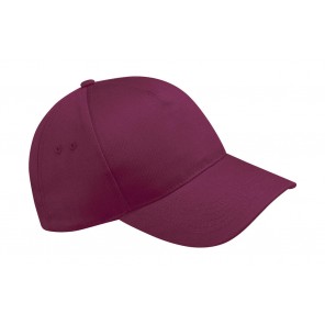 Beechfield Ultimate 5 Panel Cap - Burgundy - OneSize