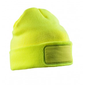 Result Winter Essentials Double Knit Thinsulate™ Printers Beanie - Fluorescent Yellow - OneSize
