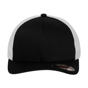 Flexfit Mesh Trucker 2-Tone Cap - Black/White - L/XL