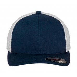 Flexfit Mesh Trucker 2-Tone Cap - Navy/White - L/XL