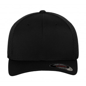 Flexfit Tactel Mesh Cap - Black - L/XL