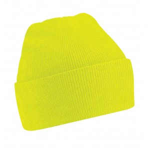Beechfield Junior Original Cuffed Beanie - Fluorescent Yellow - OneSize