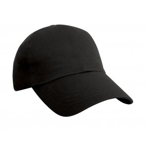 Result Headwear Heavy Cotton Drill Cap - Black - OneSize