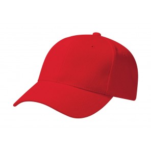 Beechfield Pro-Style Heavy Brushed Cotton Cap - Red - ONE SIZE