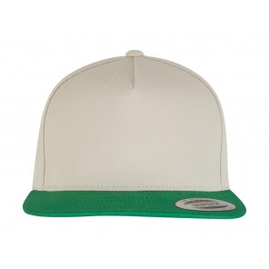 Classics Classic 5 Panel Snapback - Beige/Green - OneSize