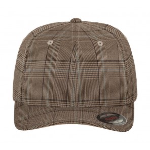 Flexfit Glen Check Cap - Brown/Khaki - S/M