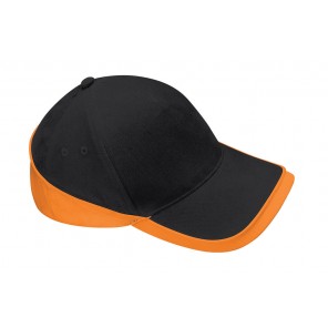 Beechfield Teamwear Competition Cap - Black/Orange - OneSize