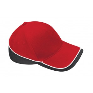 Beechfield Teamwear Competition Cap - Classic Red/Black/White - OneSize