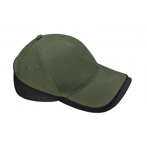 Beechfield Teamwear Competition Cap - Olive Green/Black - OneSize