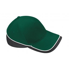 Beechfield Teamwear Competition Cap - Bottle Green/Black/White - OneSize