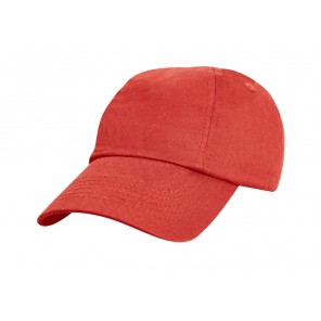 Result Headwear Junior Low Profil Cotton Cap - Red - OneSize