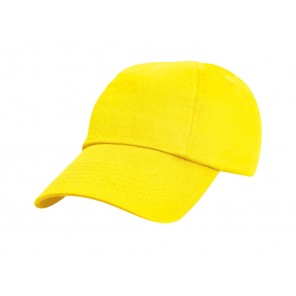 Result Headwear Junior Low Profil Cotton Cap - Yellow - OneSize