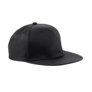Beechfield 5 Panel Snapback Rapper Cap - Black - OneSize