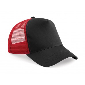 Beechfield Snapback Trucker - Black/Classic Red - OneSize