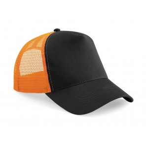 Beechfield Snapback Trucker - Black/Orange - OneSize