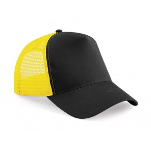 Beechfield Snapback Trucker - Black/Yellow - OneSize
