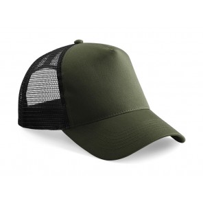 Beechfield Snapback Trucker - Olive Green/Black - OneSize