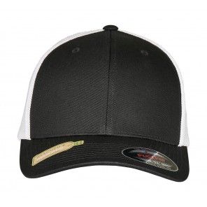 Flexfit Flexfit Trucker Recycled Mesh - Black/White - S/M