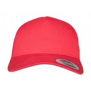 Flexfit 5-Panel Retro Trucker Cap - Red - OneSize