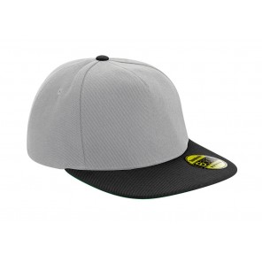 Beechfield Original Flat Peak Snapback - Grey/Black - OneSize